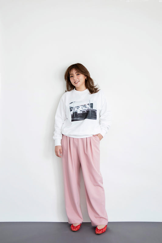 こだわりのタックワイドパンツ　股下68cm