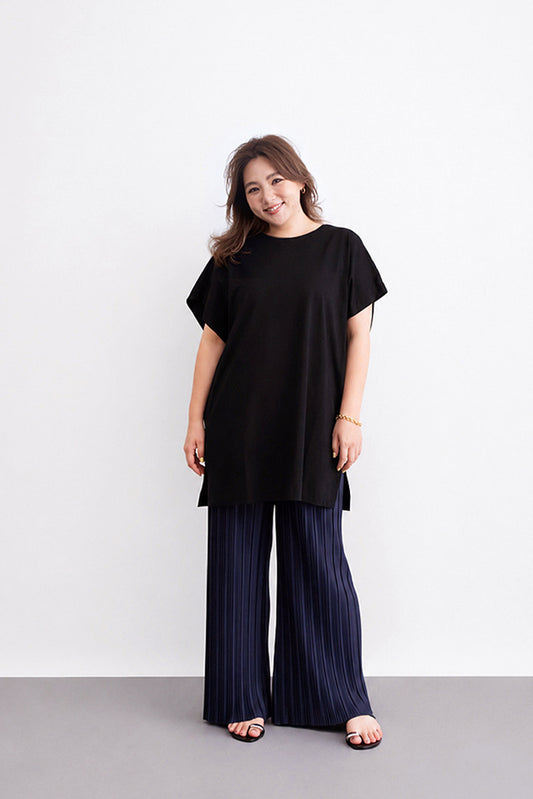 こだわりのプリーツパンツ股下68cm